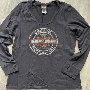 Harley-Davidson Black Graphic Long Sleeve Tee